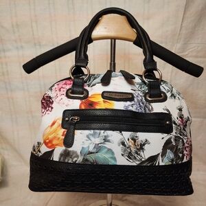 Stone Mountain Large Floral Dome Satchel Handbag Purse